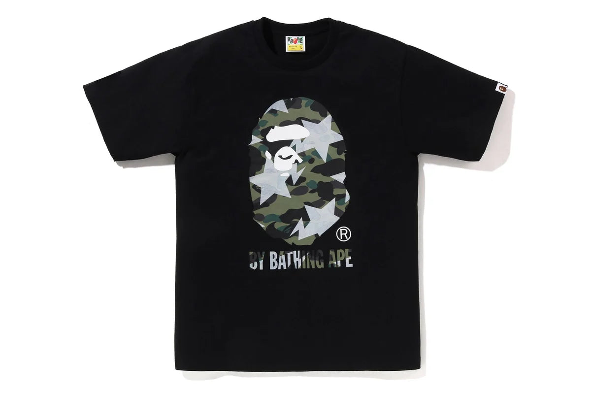 STA OVER PRINT 1ST CAMO BY BATHING APE TEE black