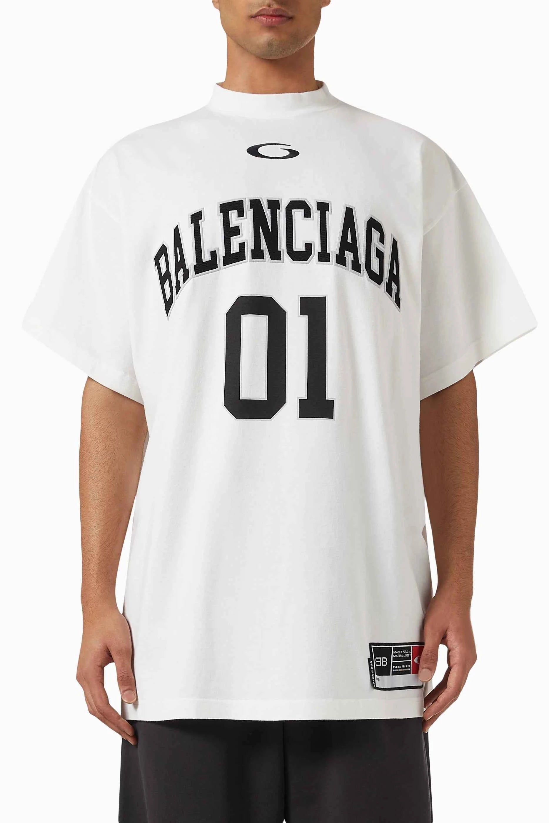 Balenciaga Basketball Series Oversized T-shirt in Vintage Jersey