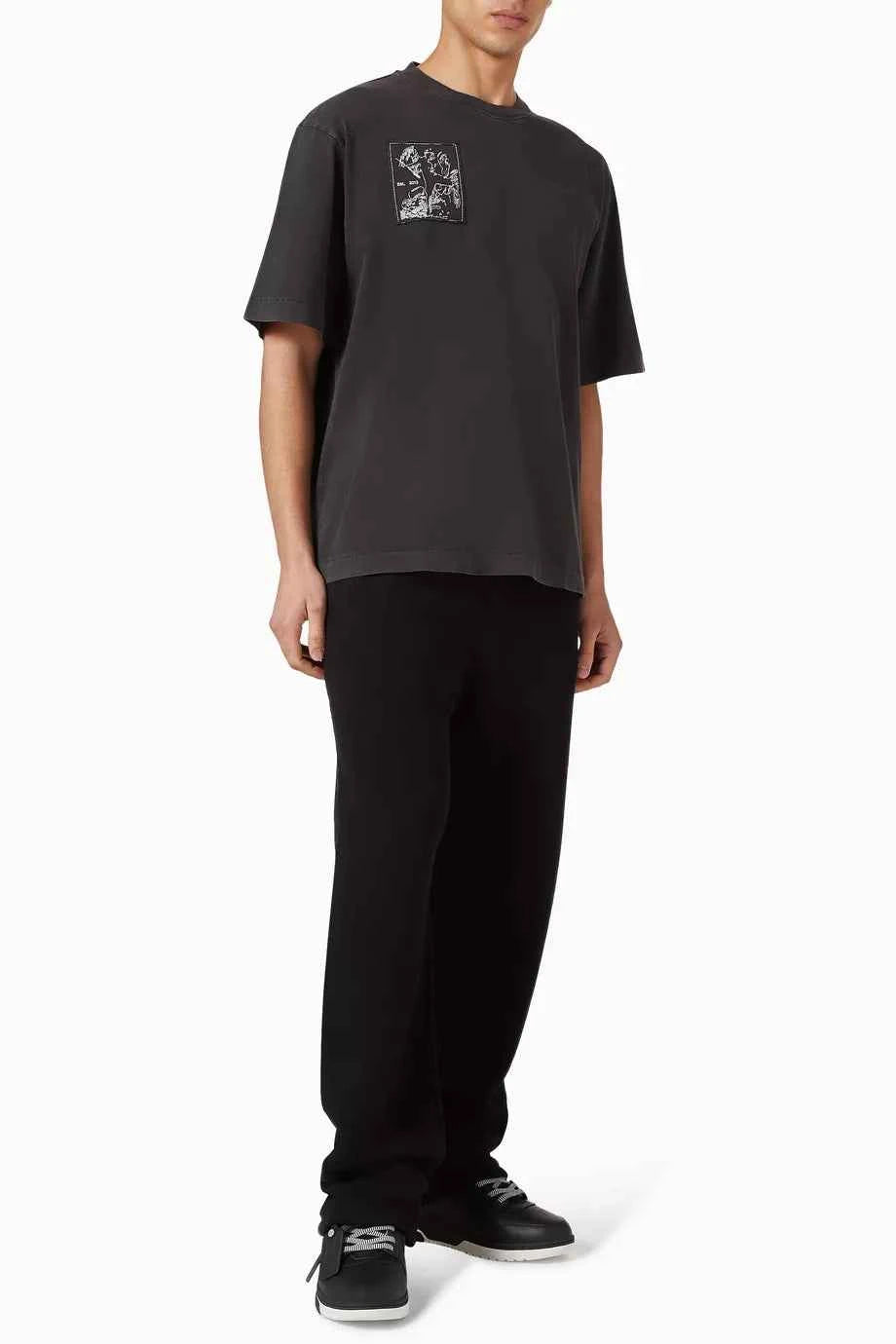 Off-White  Follow Faded Painting Skate T-shirt in Cotton