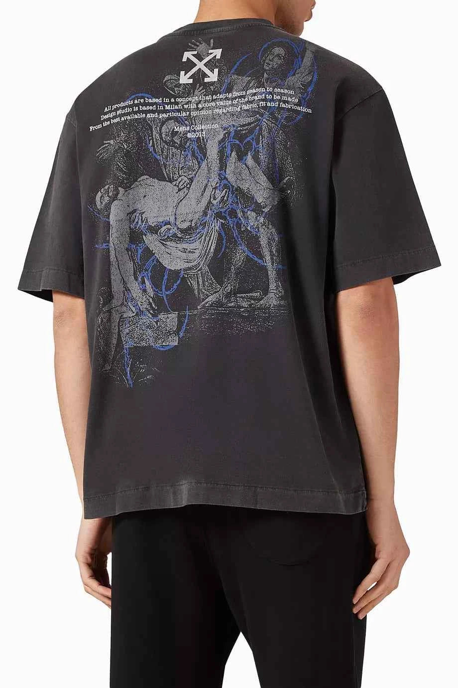 Off-White  Follow Faded Painting Skate T-shirt in Cotton