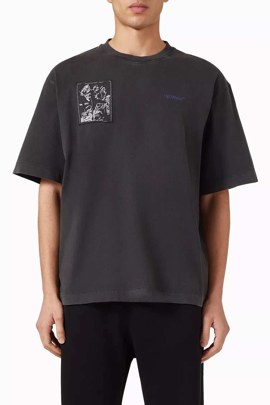 Off-White  Follow Faded Painting Skate T-shirt in Cotton