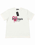 Palm Angels Beach Sprayed Tee 'White/Fuchsia'