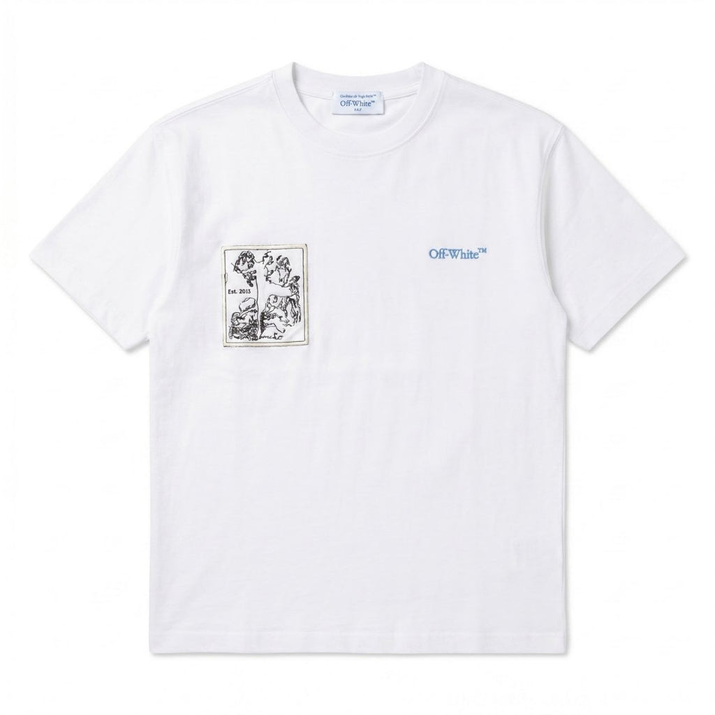 Off-White  Follow Faded Painting Skate T-shirt in Cotton