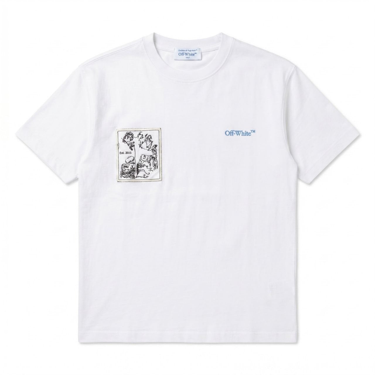 Off-White  Follow Faded Painting Skate T-shirt in Cotton
