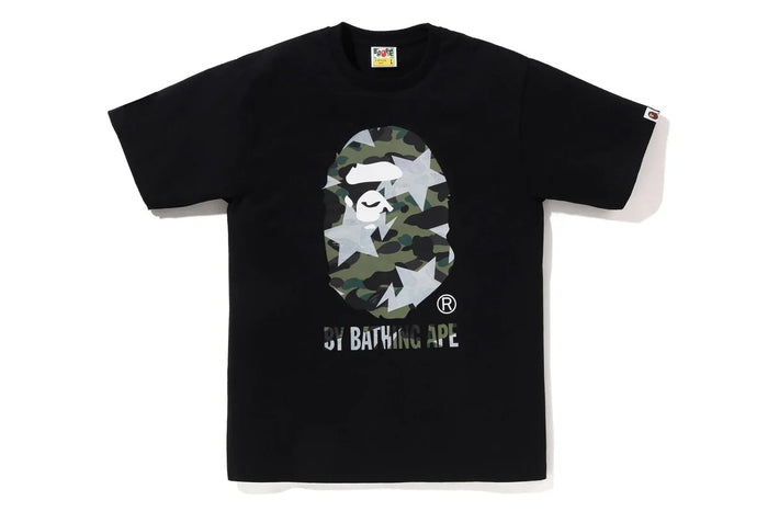 STA OVER PRINT 1ST CAMO BY BATHING APE TEE black