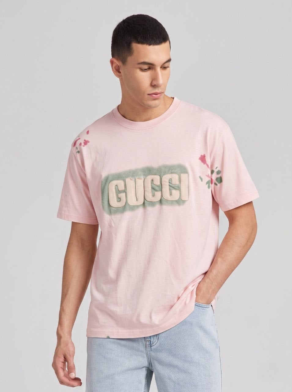 Gucci emblem Pink T-Shirt