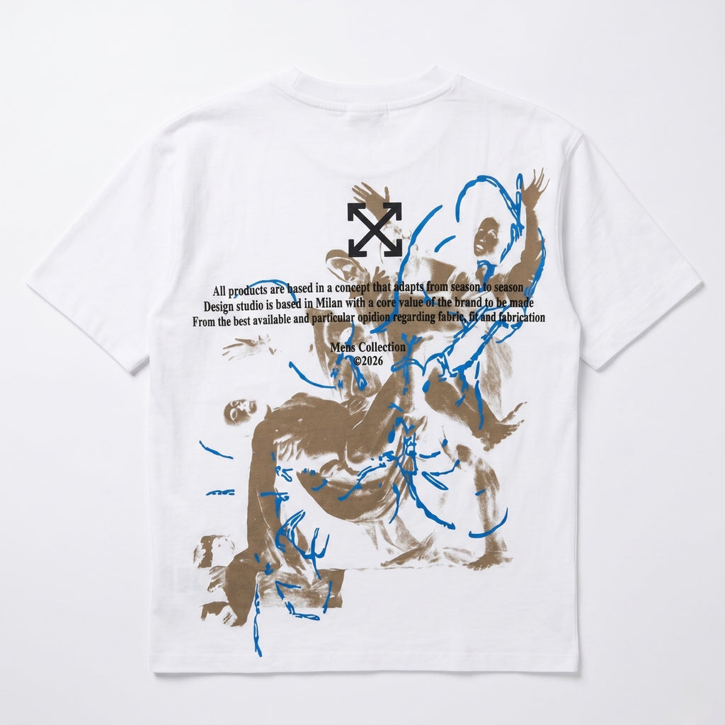 Off-White  Follow Faded Painting Skate T-shirt in Cotton