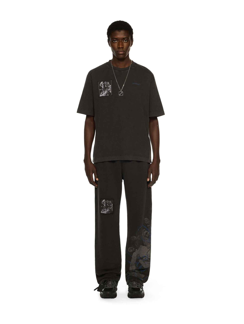 Off-White  Follow Faded Painting Skate T-shirt in Cotton