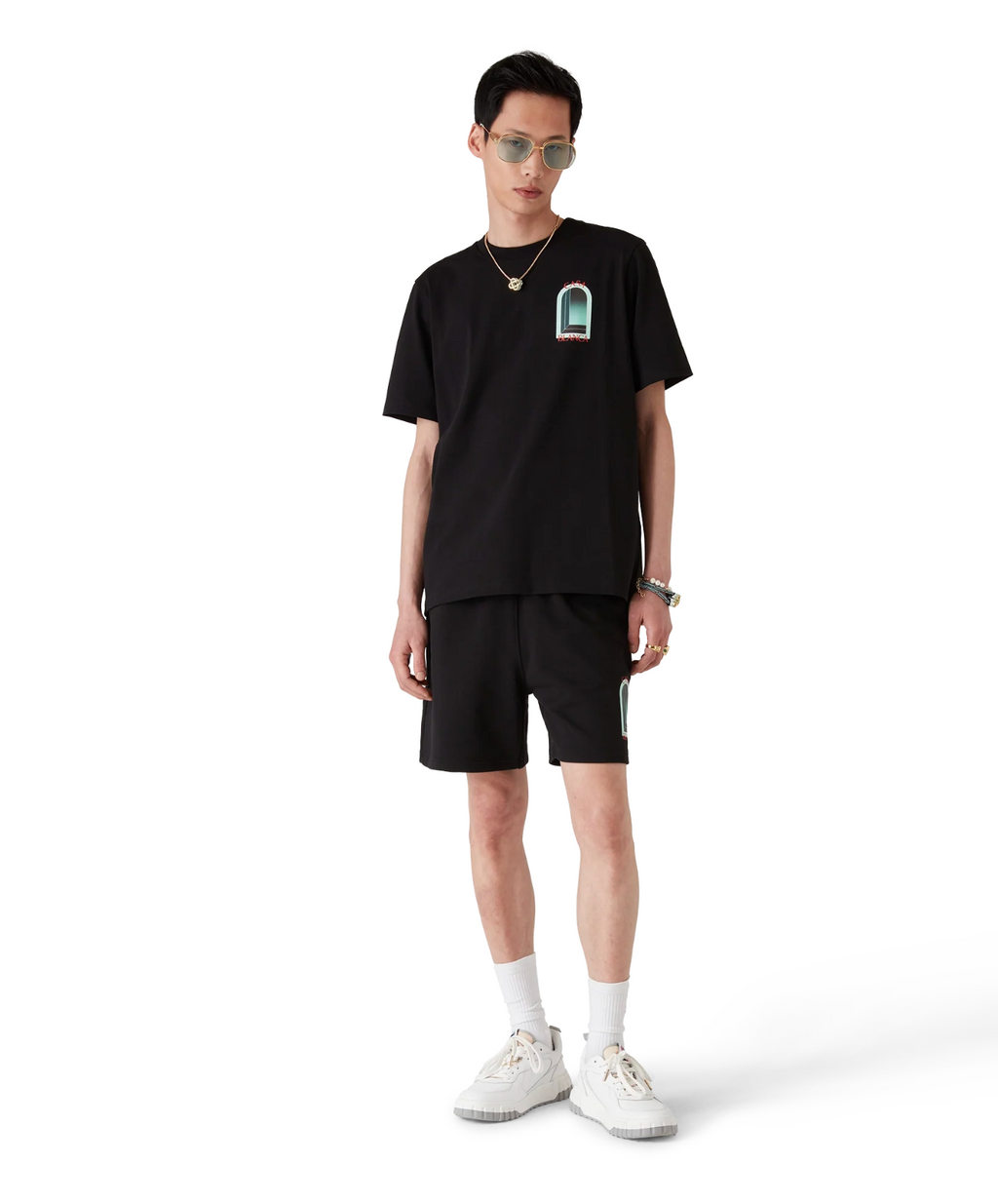 CASABLANCA L'Arche Short Sleeve T‑Shirt