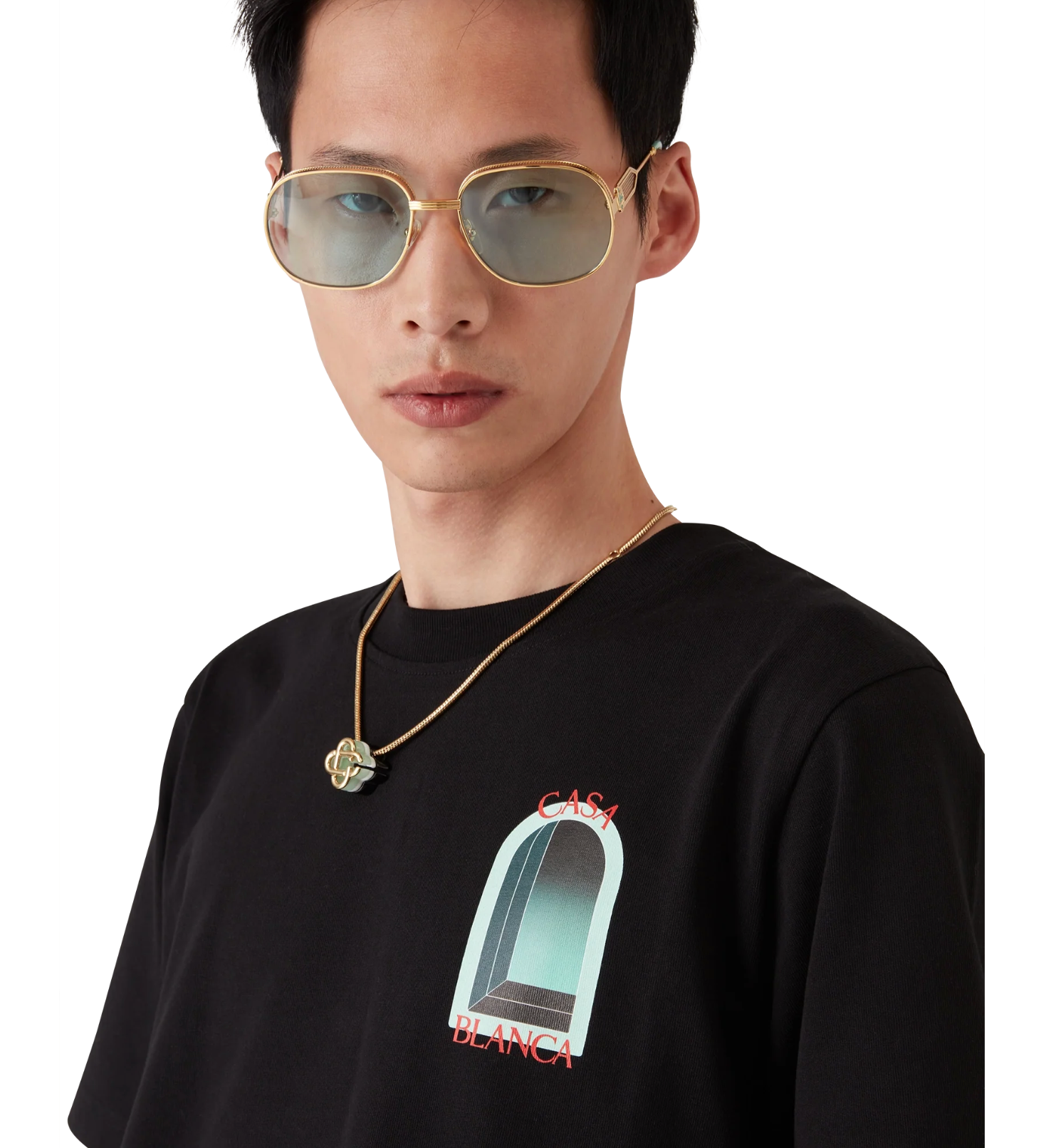 CASABLANCA L'Arche Short Sleeve T‑Shirt