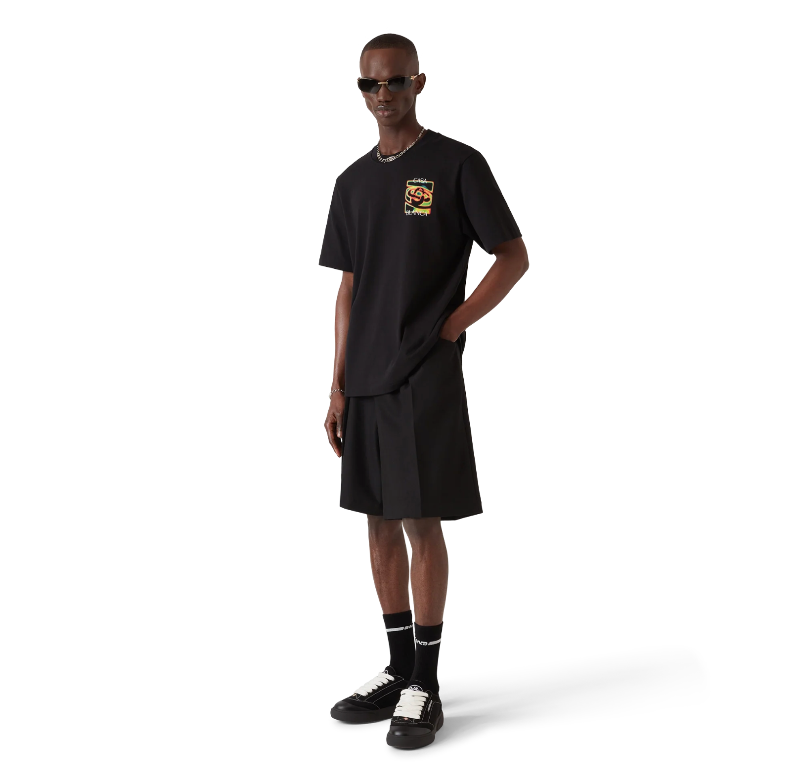 Casanblanca Heat Map Logo Short Sleeve T‑Shirt