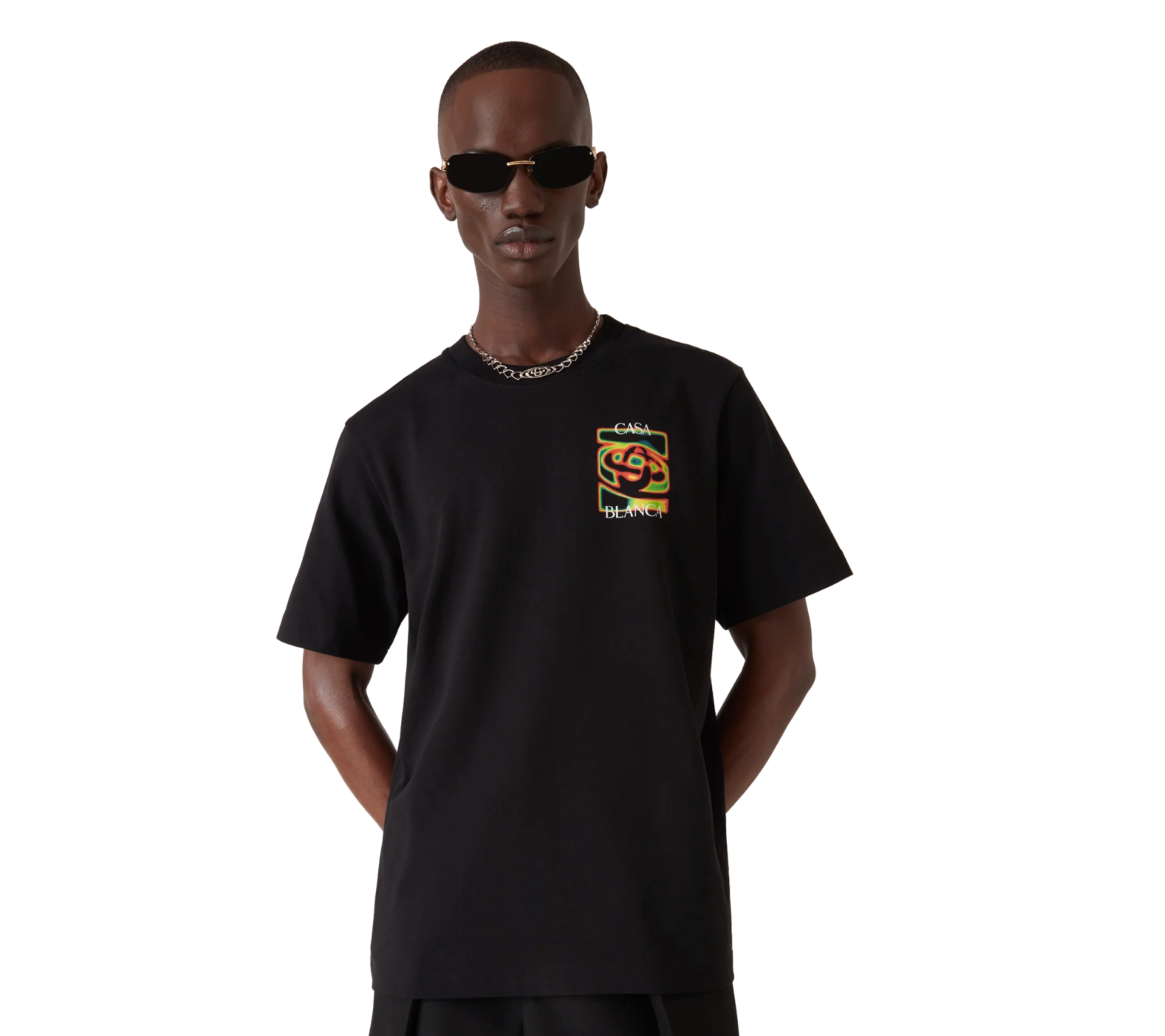 Casanblanca Heat Map Logo Short Sleeve T‑Shirt