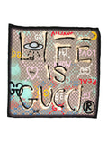 GUCCI Life Is Gucci Silk Scarf