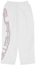 Supreme Embroidered Spellout Track Pants "White"