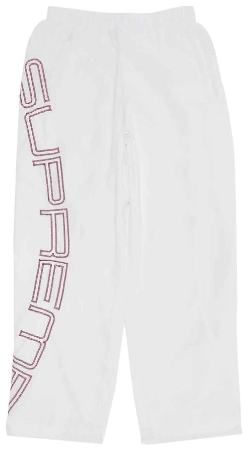 Supreme Embroidered Spellout Track Pants "White"
