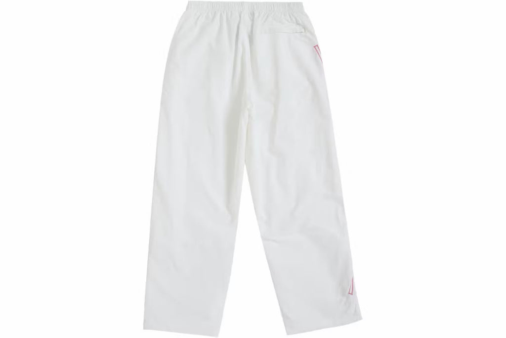 Supreme Embroidered Spellout Track Pants "White"