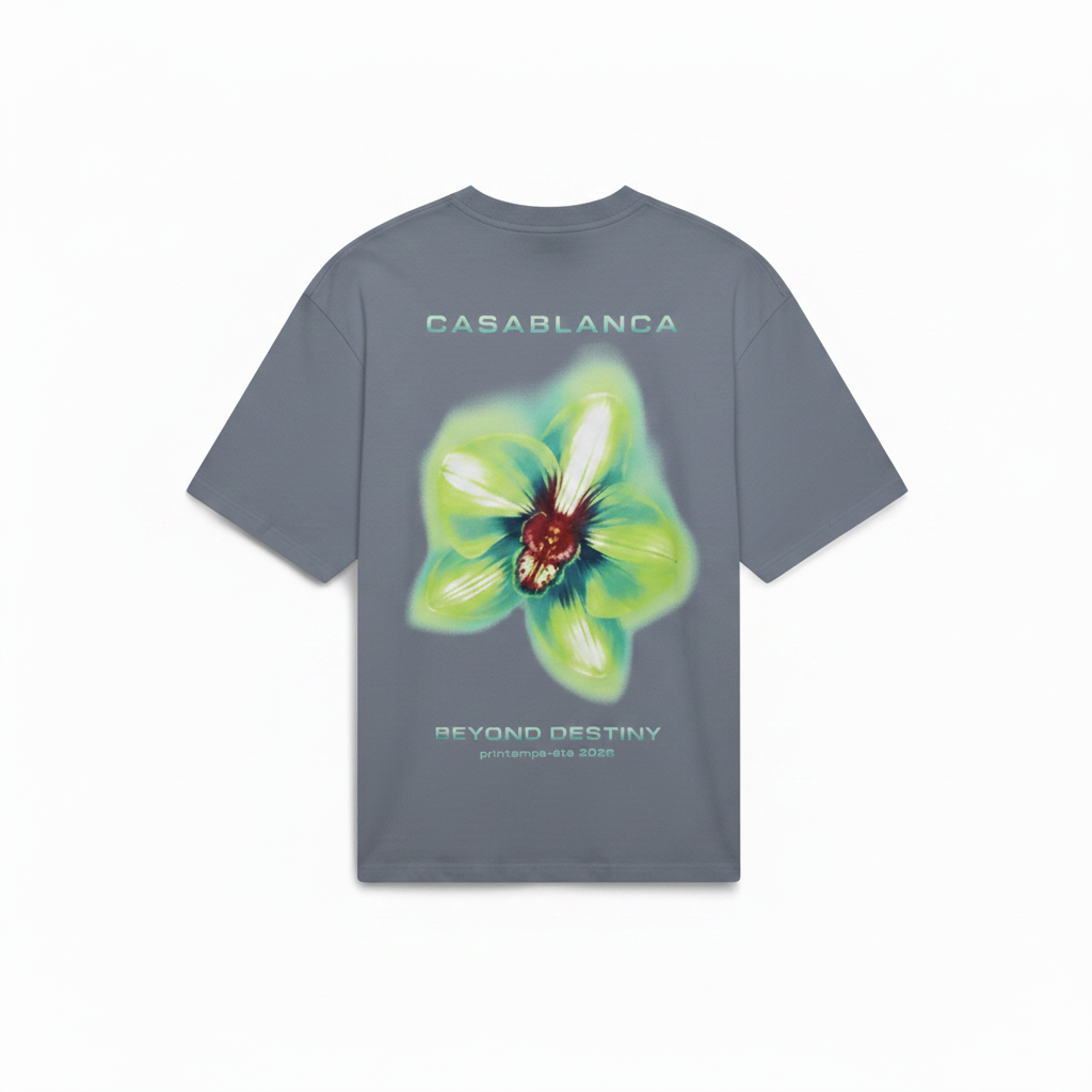 Casablanca Glitch Orchid  Short Sleeve T‑Shirt slate
