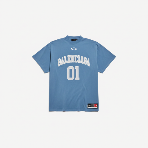 Balenciaga 01 Tee - Baby Blue White Background