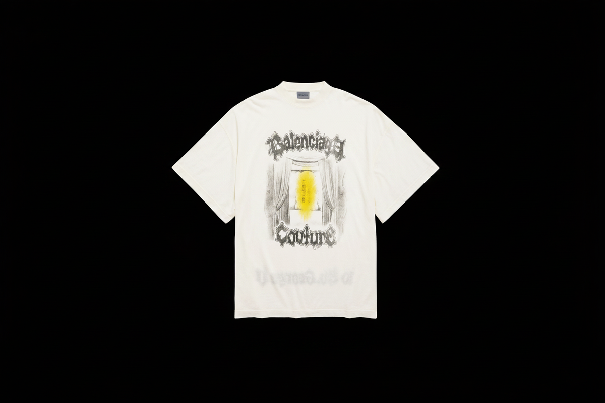 Balenciaga Couture Tee Black Background