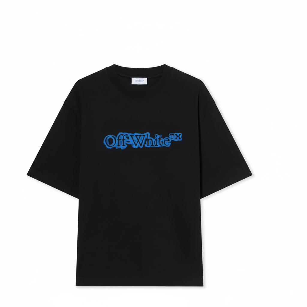 Black Tee - Blue Artwork