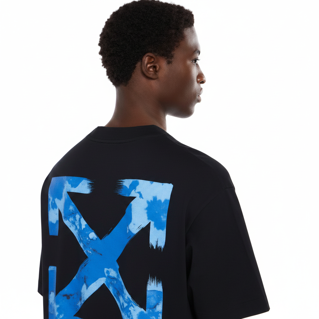 OFF WHITE Cloudy Arrow Skate Logo T-Shirt