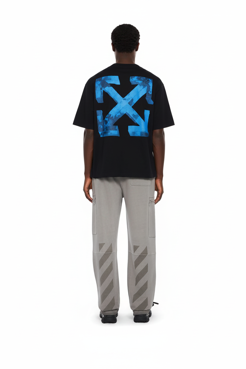 OFF WHITE Cloudy Arrow Skate Logo T-Shirt