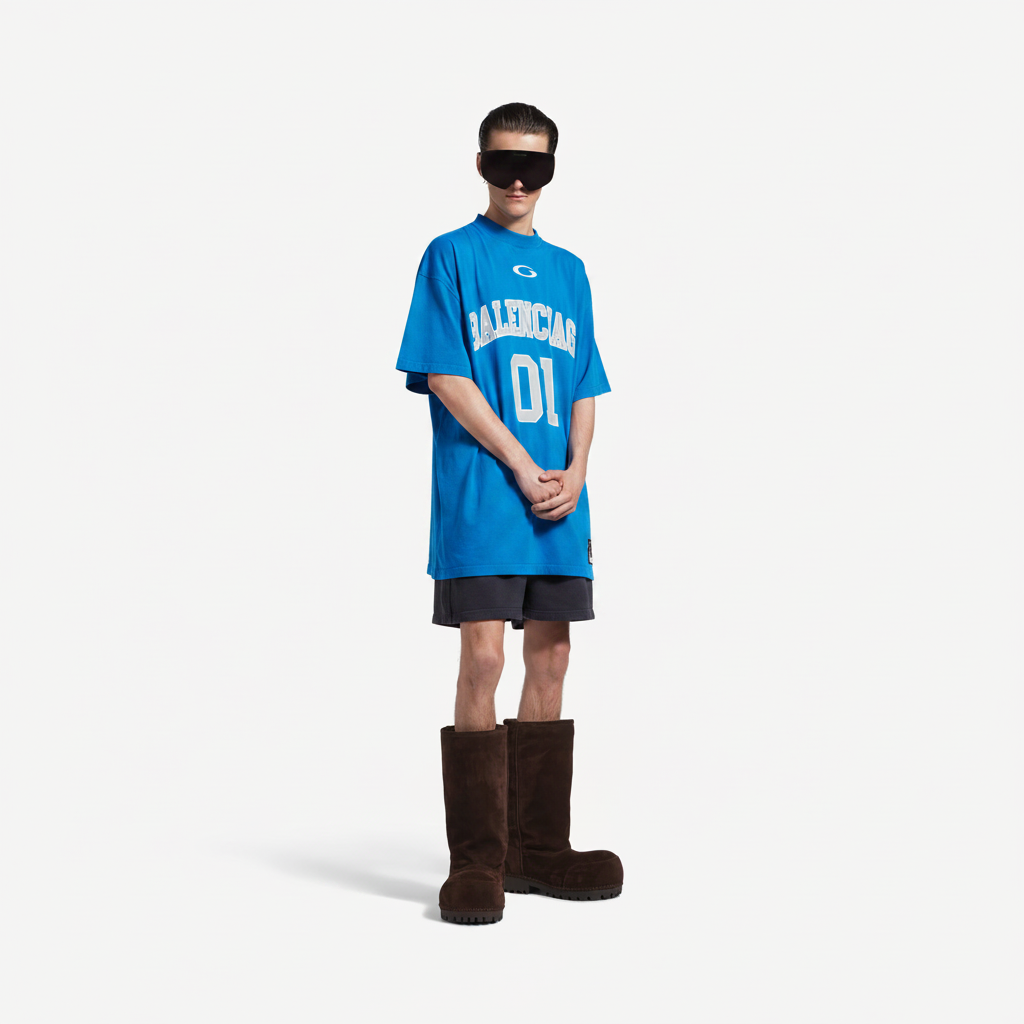 Blue Tee - Front Model