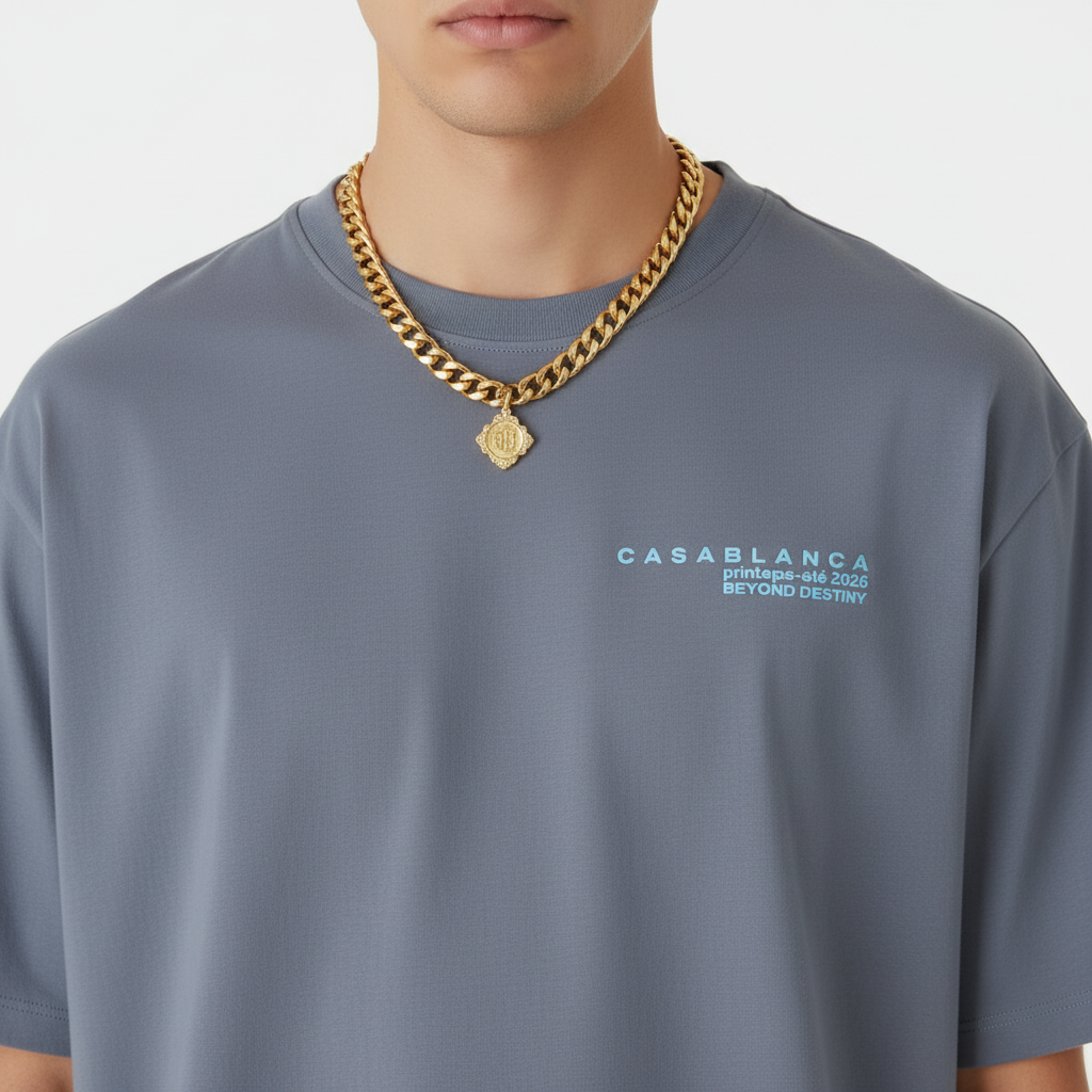 Casablanca Glitch Orchid  Short Sleeve T‑Shirt slate