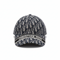 Christian Dior Oblique Cap — Navy Blue