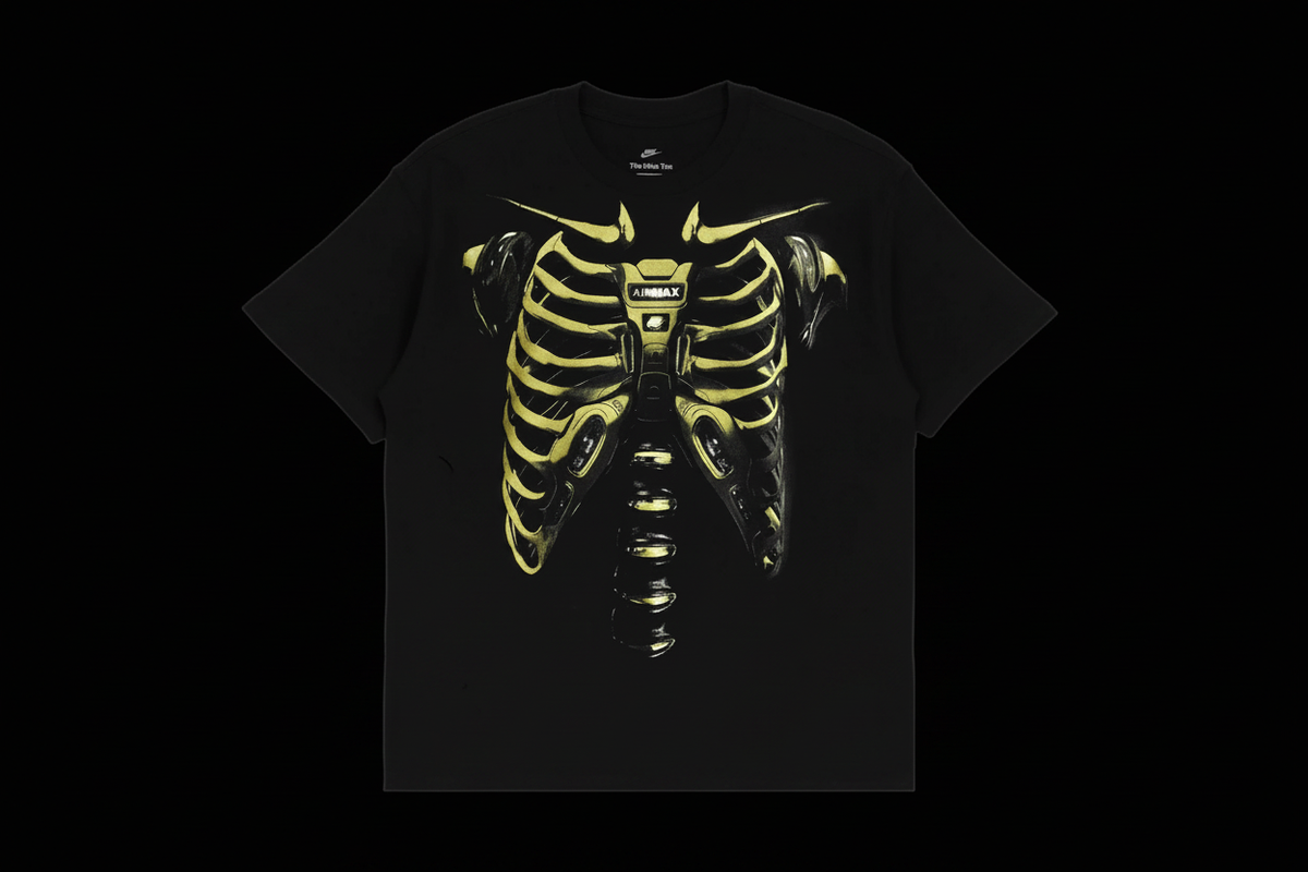 Nike Air Max Skeleton Ribcage Tee Black Background