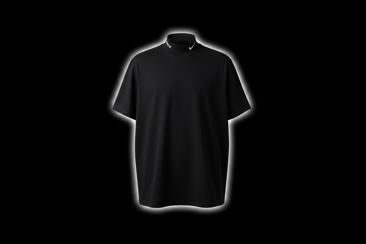 Nike x NOCTA Black Mock Neck Tee Black Background
