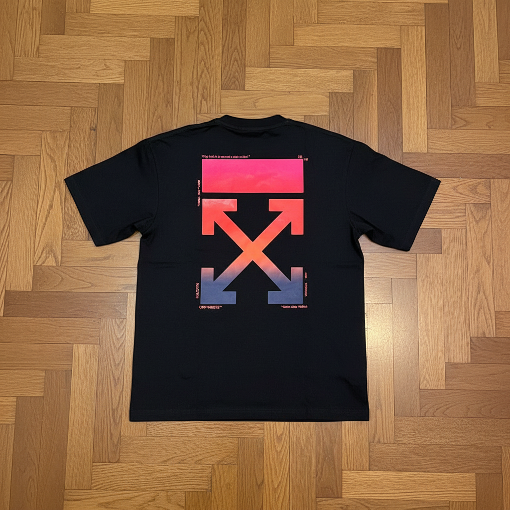 Off-White Black Tee Back - Luxury Floor