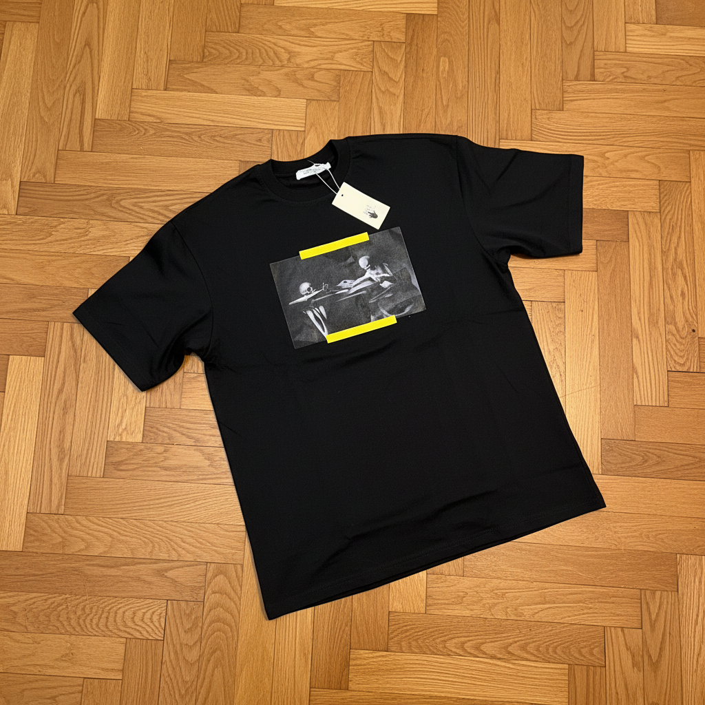 Off-White Painting Tee Black - Front - Luxury Floor