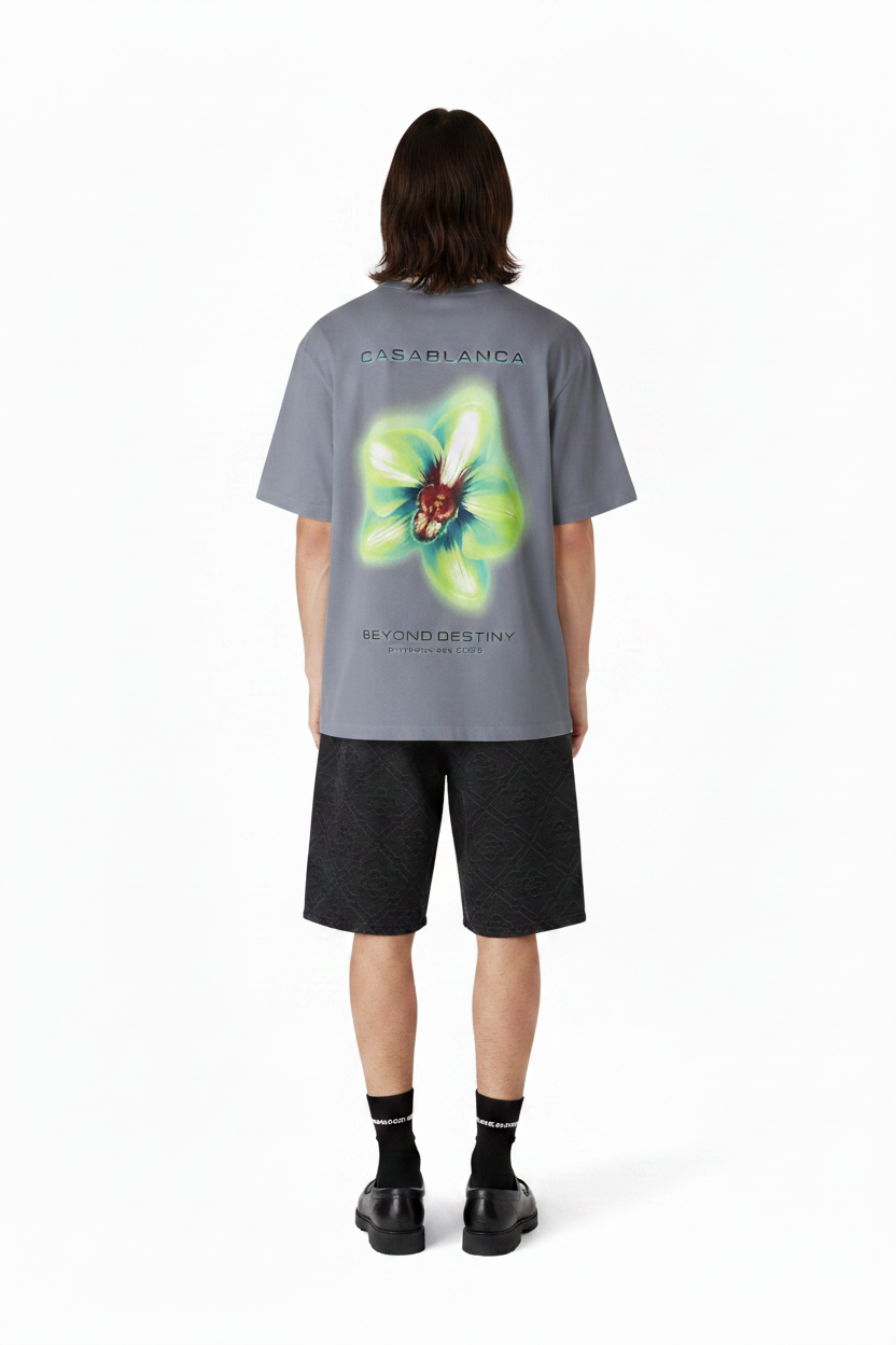 Casablanca Glitch Orchid  Short Sleeve T‑Shirt slate