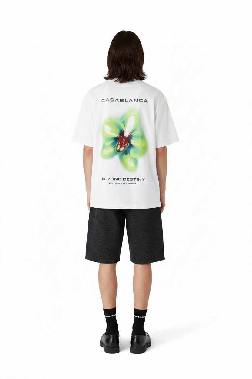 Casablanca Glitch Orchid Short Sleeve T‑Shirt