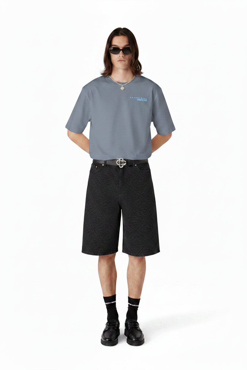 Casablanca Glitch Orchid  Short Sleeve T‑Shirt slate