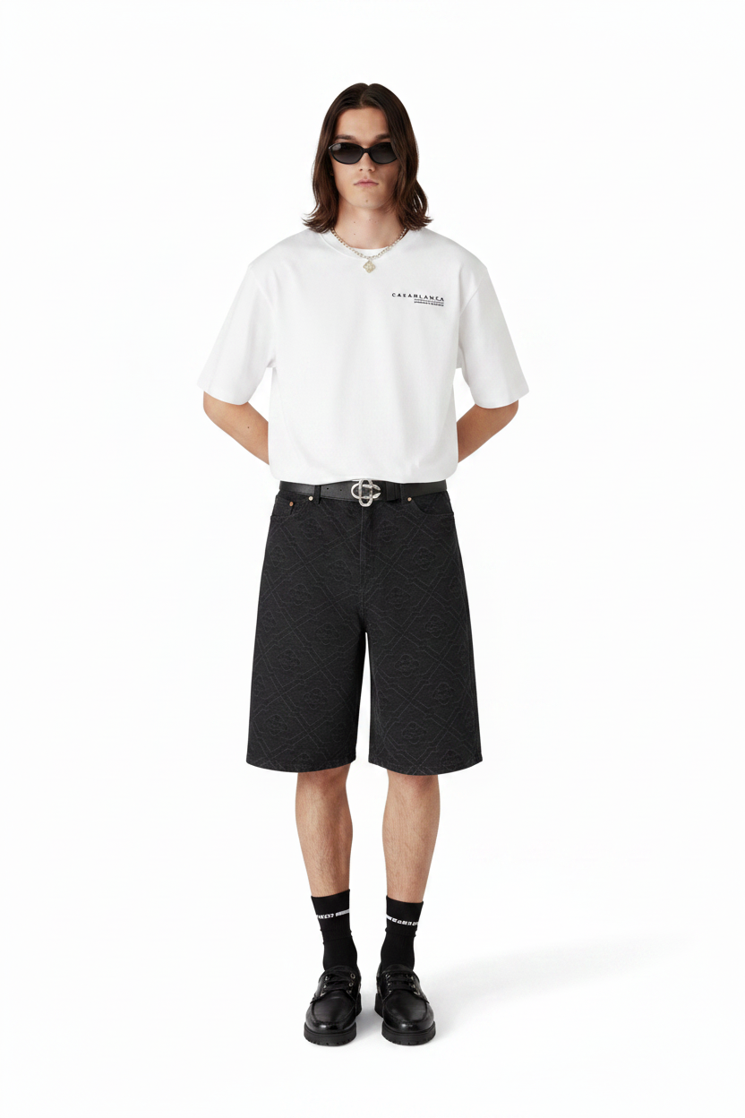 Casablanca Glitch Orchid Short Sleeve T‑Shirt