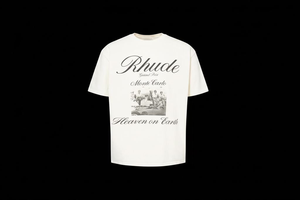 Rhude Grand Prix Tee Black Background