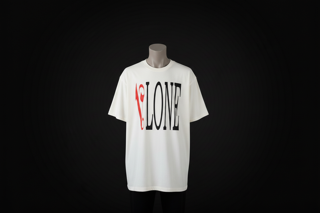 VLONE Tee Front View Black Background